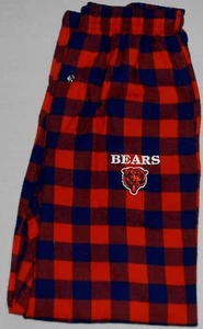 CHICAGO BEARS MENS FLANNEL SLEEP LOUNGE PAJAMAS PANTS M L ORANGE PLAID NWT - Picture 1 of 2