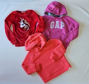 Gap H&M Girl Sweatshirt Hoodie Sherpa Plush Winter 6-7 Years - Picture 1 of 11