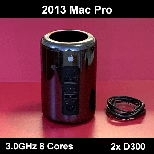 2013 Mac Pro | 3.0 GHz 8-Core | Dual AMD D300 | 64GB RAM | 2TB PCIe NVMe - Image 1 of 1