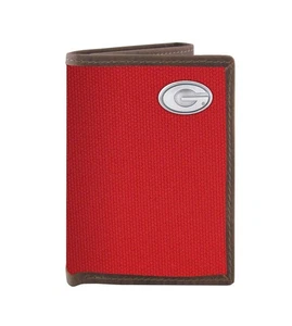 NCAA Georgia Bulldogs Nylon Trifold Concho Wallet, Red - Picture 1 of 1