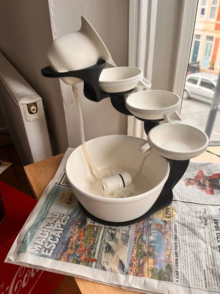 Multi Bowl 3D Printed Water Fountain – Elegant Cascading Design - Image 1 of 1