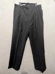 Brooks Brothers 346 Men's Pleated Dress Pants 100% Wool Dark Gray Size 38X32 - Picture 1 of 9