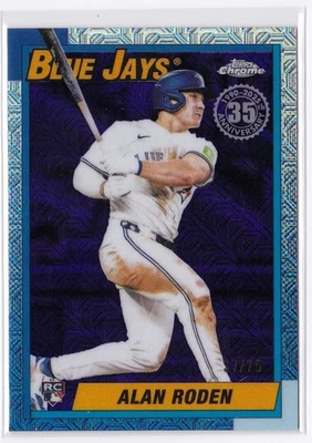 Alan Roden ROOKIE /75 PURPLE MOJO REFRACTOR 2025 Topps Update U90C-15 Toronto - Image 1 of 4