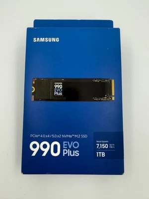 NEW Samsung 990 EVO Plus 1TB MZ-V9S1T0B/AM NVMe M.2 SSD PCIe 4.0/5.0 x2 7150MB/s - Image 1 of 3