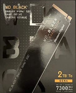 WD SN850X 2TB Internal SSD Black, PCIe Gen 4, NVMe, 7300mb/S - Photo 1/1