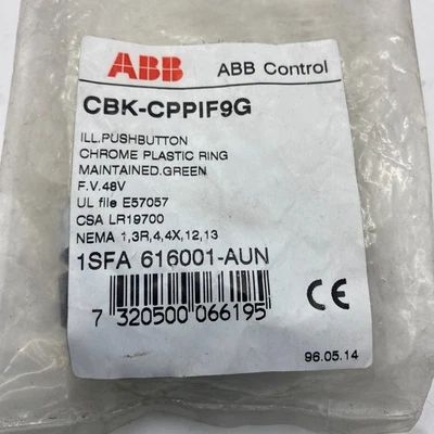 ABB CBK-CPPIF9G PULSADORES VERDE ILUMINADO CBKCPPIF9G 1SFA 61601-AUN Foto 1 de 4