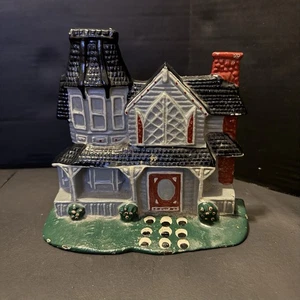 Tope de puerta victoriano de hierro fundido de colección pintado a mano casa núcleo puerta utilería - Imagen 1 de 6