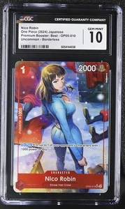 One Piece Nico Robin Alt Art OP05-010 PRB01 Premium Booster - The Best CGC 10 - Picture 1 of 2