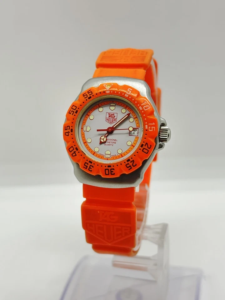 [Casi Como Nuevo] Reloj TAG HEUER Formula 1 373.508 Naranja Fecha Cuarzo Damas JAPÓN Foto 1 de 4