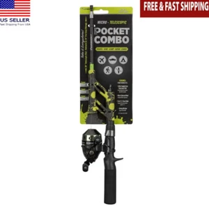 Pocket Combo Micro Telescopic Fiberglass Spincast Combo Right-Handed Compact New - Picture 1 of 6