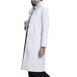 Abrigo de laboratorio para damas higiene almacén de alimentos laboratorio médicos abrigo médico blanco - Imagen 1 de 3