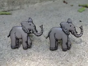 Elephant Cufflinks--Nature Animal African Safari Zoo Wildlife Endangered - Picture 1 of 1