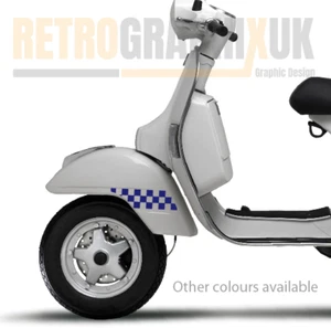 BLU - Controlli Parafango Sagomato Vespa PX LML - Adesivi Scooter Bicolore - Foto 1 di 6