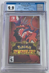 NUEVO ESTUCHE 2022 SWITCH Pokemon ESCARLATA JUEGO 1ª IMPRESIÓN CGC Calificado 9.9 Pliegue en Y A++ - Imagen 1 de 5