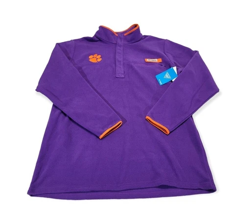 Columbia Mens Clemson Tigers Harborside PFG Fleece Jacket Size XL XM2785-558 New Cover