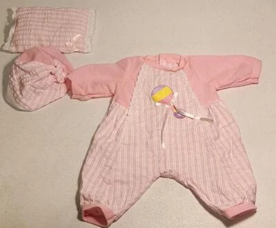 Berenguer JC Toys Baby Doll Outfit Matching Set Includes Pillow & Hat PINK - Image 1 of 4
