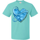 Inktastic Prostate Cancer Awareness Light Blue Ribbon Around Heart T-Shirt Fight