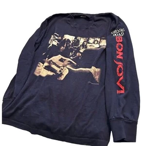 VTG BON JOVI 1994 Rare long sleeve navy blue mint condition Crossroads tee L - Picture 1 of 9
