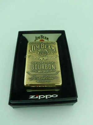 BRIQUET ZIPPO ESSENCE NEUF - JIM BEAM LAITON ( Original , Tempete , Collection )