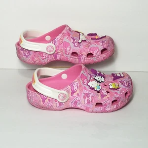 Crocs Sanrio Hello Kitty & Friends Pink Clogs Shoes w/ Charms Size J2 Girls 2023 - Picture 1 of 8