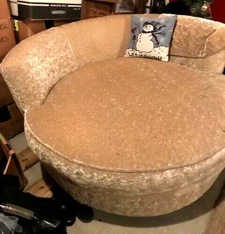 Vintage 1960's 43" Wide Barrel Chair Cover