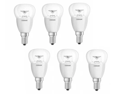6x OSRAM LED Tropfen E14 5,8W=40W klar warmweiß EEK: F (Spektrum A bis G) - Bild 1 von 2