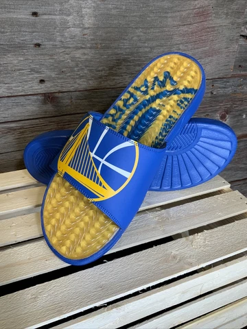 Islide x NBA Golden State Warriors Men Gel Slides blue royal gold Cover