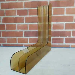 Vinyl LP-Winkel, 70er Jahre für ca. 20 LPs, transparent STECKBAR - Picture 1 of 1