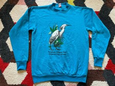 Vtg Everglades National Park L Crewneck Sweatshirt NOS Snowy Egret Destination 