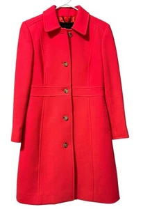 Abrigo de Día J CREW Clásico Dama Italiano Doble Tela Lana Aislante Talla 6p EXCELENTE - Imagen 1 de 14