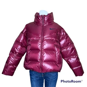 Nike Women’s Down Loose Fit Water Repel Red Jacket Sz S NWT - Picture 1 of 12