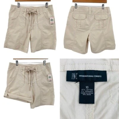 Pantalones cortos cargo INC International ligeros tostados Foto 1 de 4
