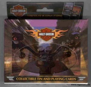Harley Davidson Sammler Tin Spielkarten Poker Motor Cycles 2 Decks - Bild 1 von 1
