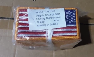 Lot Of  20 US American Flag Reverse Shoulder Patch Right Hand US Army - Picture 1 of 3