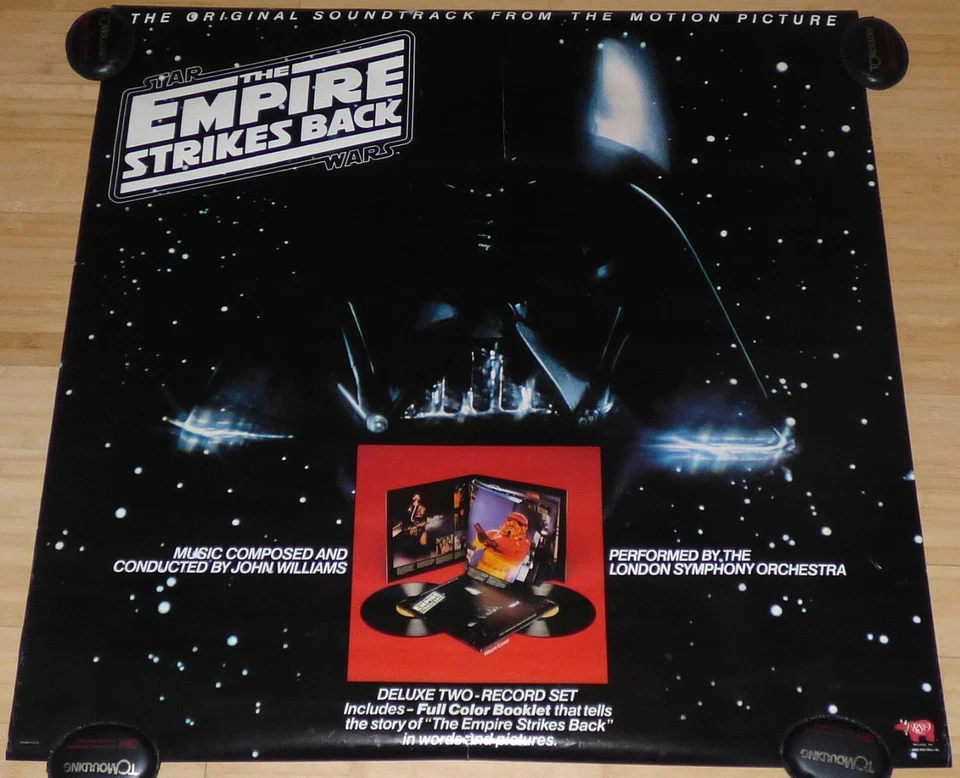 STAR WARS THE EMPIRE STRIKES BACK 1980 ORIGINAL SOUNDTRACK POSTER DARTH VADER - Image 1 of 1