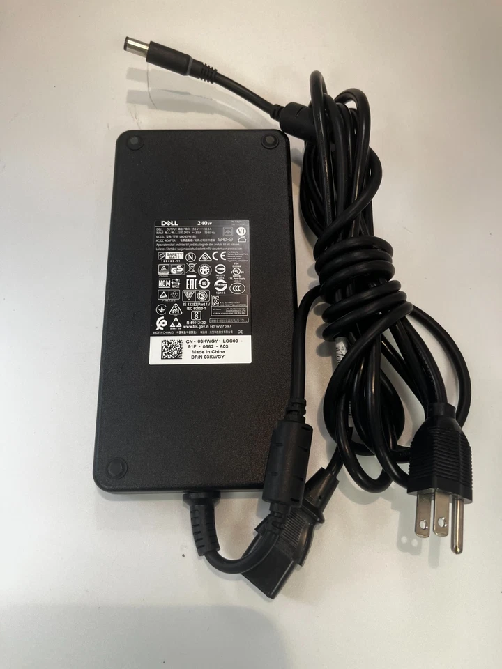 Genuine Dell Alienware Flextronics 240W 19.5V AC Adapter PA-9E  0FHMD4  Free S/H - Image 1 of 4