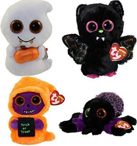 Ty Halloween Beanie Babie Boos 6" 9" Mediano Plus Clips ¡Envío Gratis en EE. UU.! - Imagen 1 de 23