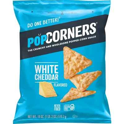 Popcorners Chips White Cheddar Snacks, 18 oz. No CA Ship - Image 1 of 4