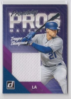 2018 Donruss Promising Pros Materials Trayce Thompson White Jersey Los Angeles - Image 1 of 2