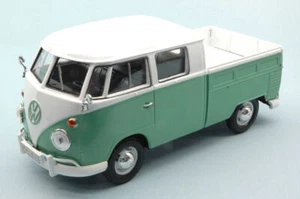 MODELLINO FURGONE STATICO DIECAST VW TYPE 2 T1 PICK UP BIANCO/VERDE SCALA 1:24 - Foto 1 di 2