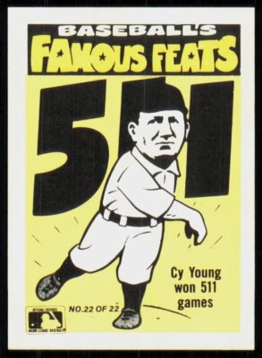 1986 Fleer Baseball's Famous Feats Cy Young No22 - Изображение 1 из 2