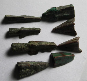 1 Rare Genuine ancient bronze Celtic Scythian Greek trilobe arrowhead 4 Cent. BC - Picture 1 of 4