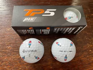 TaylorMade TP5 Pix 'Rocket Pop' Limited Edition Golf Balls x 3 NEW in Sleeve - Picture 1 of 5