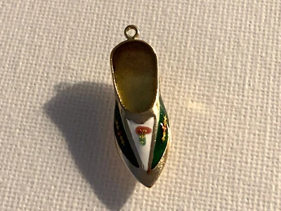 14kt 585 Gold Türkisch Emailliert Alladin Slipper - Bild 1 von 4