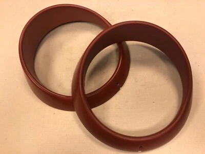 VAUXHALL VICTOR 'F' — SET•2 PRIMED HEADLAMP RIMS — LUCAS F700 — ZIERRING 2 STÜCK - Bild 1 von 4