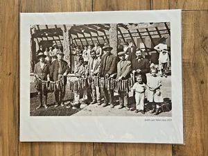 Fishing Score Washoe Indians & Guest South Lake Tahoe Print - Picture 1 of 7