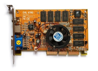 ST PowerVR KYRO STG-4000 EVIL KYRO CVR3 AGP 64MB Retrogaming VGA card PowerColor - Image 1 of 4