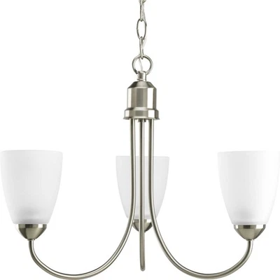 Progress Lighting P4440 Nickel Gather 3-Light 19"W Chandelier - Image 1 of 4