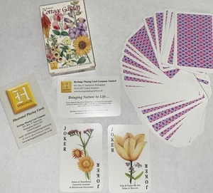 THE FAMOUS COTTAGE GARDEN PLAYING CARDS BY HERITAGE, Full Deck Flowers Rare Find - Picture 1 of 12