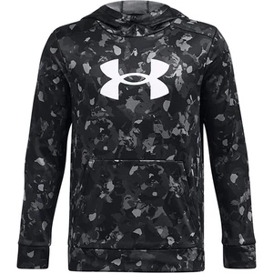 Under Armour Boys' Armour Fleece Print Hoodie Black/White, X-Large - Picture 1 of 1